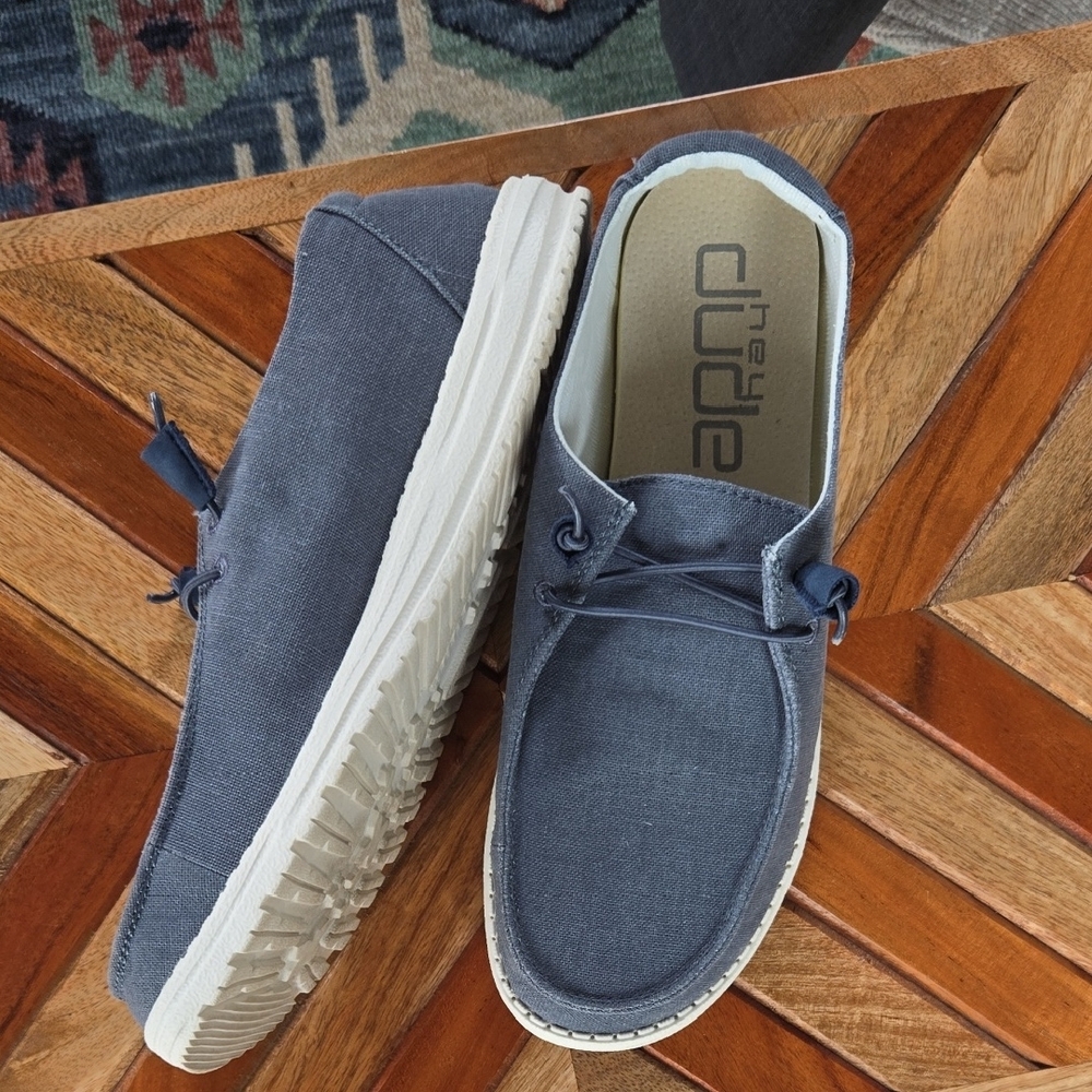 Hey Dude Navy Blue Slip-On Loafers - Picture 2 of 3